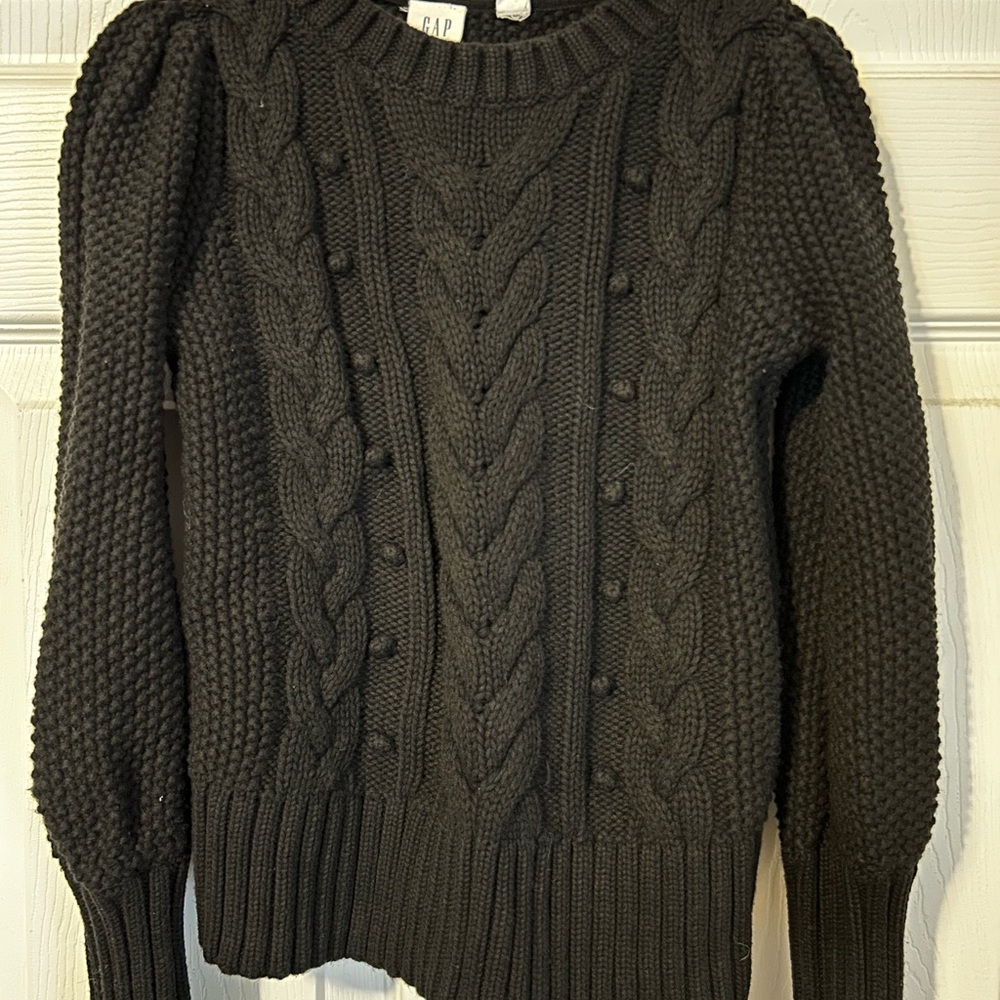 GAP Black Cable Knit Sweater